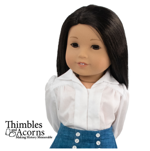 Thimbles and Acorns 18 Inch Historical Laura Shirtwaist 18" Doll Clothes Pattern Pixie Faire