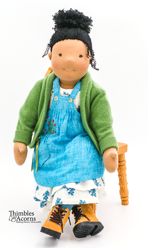 Thimbles and Acorns 18 Inch Modern Open-Front Cardigan Upcycle 18" Doll Clothes Pattern Pixie Faire