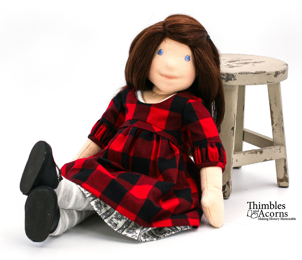 Thimbles and Acorns 18 Inch Modern North Woods Dress 18" Doll Clothes Pattern Pixie Faire