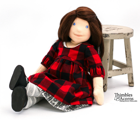 Thimbles and Acorns 18 Inch Modern North Woods Dress 18" Doll Clothes Pattern Pixie Faire