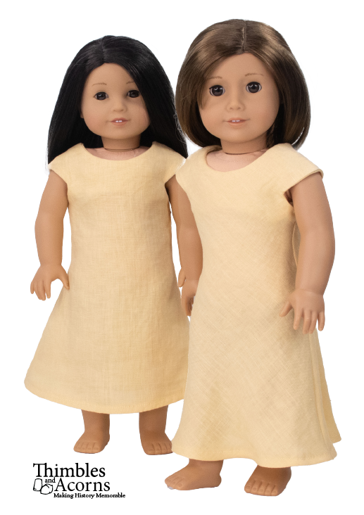 Thimbles and Acorns 18 Inch Modern A Shift in Bias 18" Doll Clothes Pattern Pixie Faire