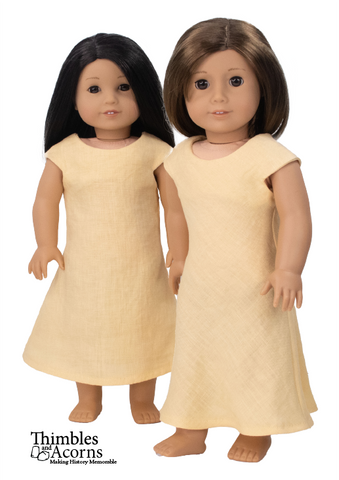 Thimbles and Acorns 18 Inch Modern A Shift in Bias 18" Doll Clothes Pattern Pixie Faire