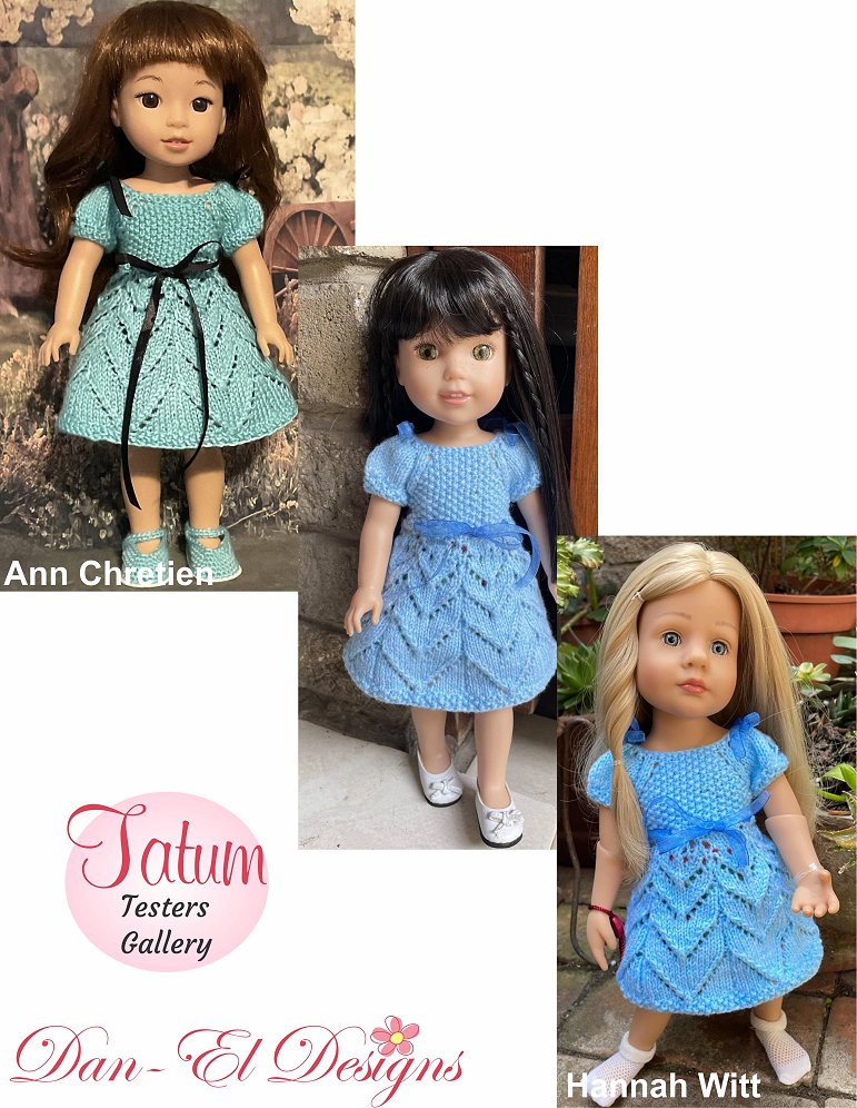 Dan-El Designs Knitting Tatum 14-14.5" Doll Clothes Knitting Pattern Pixie Faire
