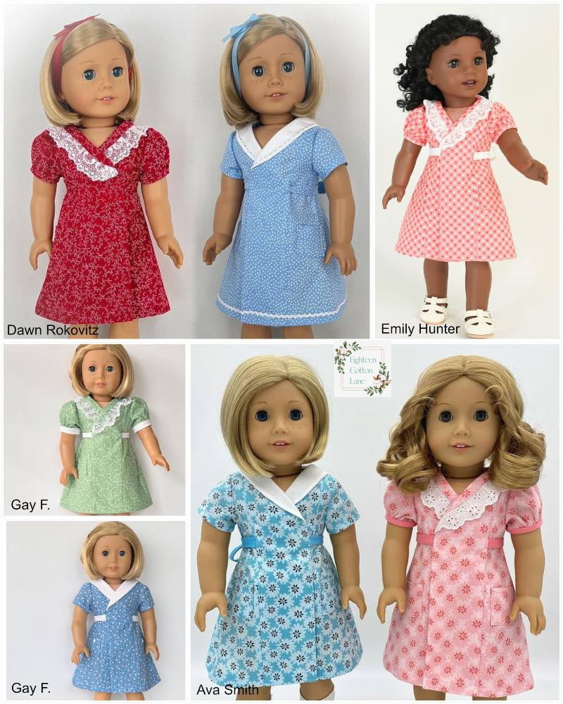 Eighteen Cotton Lane 18 Inch Historical Let's Tidy Up! 18" Doll Clothes Pattern Pixie Faire