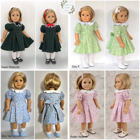 Eighteen Cotton Lane 18 Inch Historical Let's Have a Tea Party! 18" Doll Clothes Pattern Pixie Faire