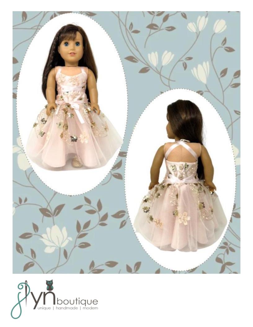 My Sunshine Dolls 18 Inch Historical The Grace Dress 18" Doll Clothes Pattern Pixie Faire