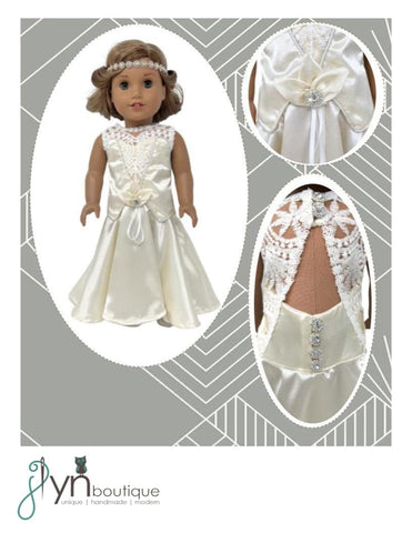 My Sunshine Dolls 18 Inch Historical The Lotus Dress for 18" Doll Clothes Pattern Pixie Faire