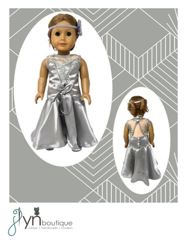 My Sunshine Dolls 18 Inch Historical The Lotus Dress for 18" Doll Clothes Pattern Pixie Faire