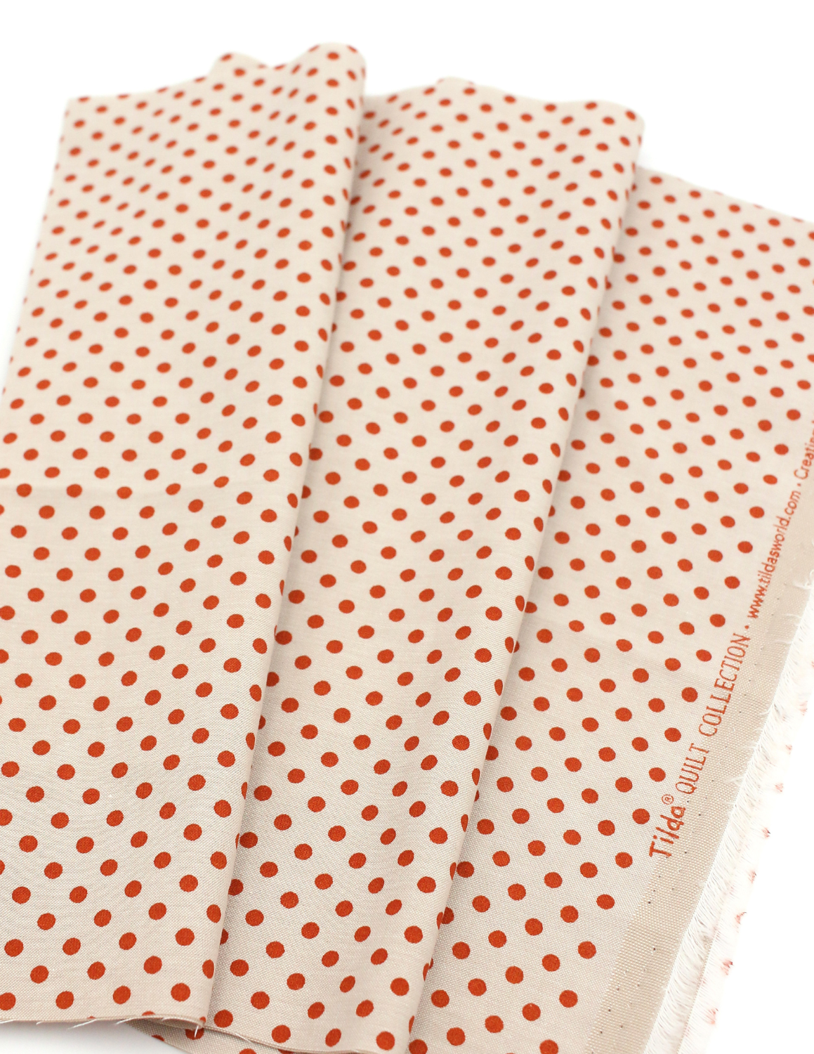 Pixie Faire Pixie Cuts Pixie Cuts Fabric By The Yard - Tilda Polka Dot Ginger  1/2 Yard Pixie Faire