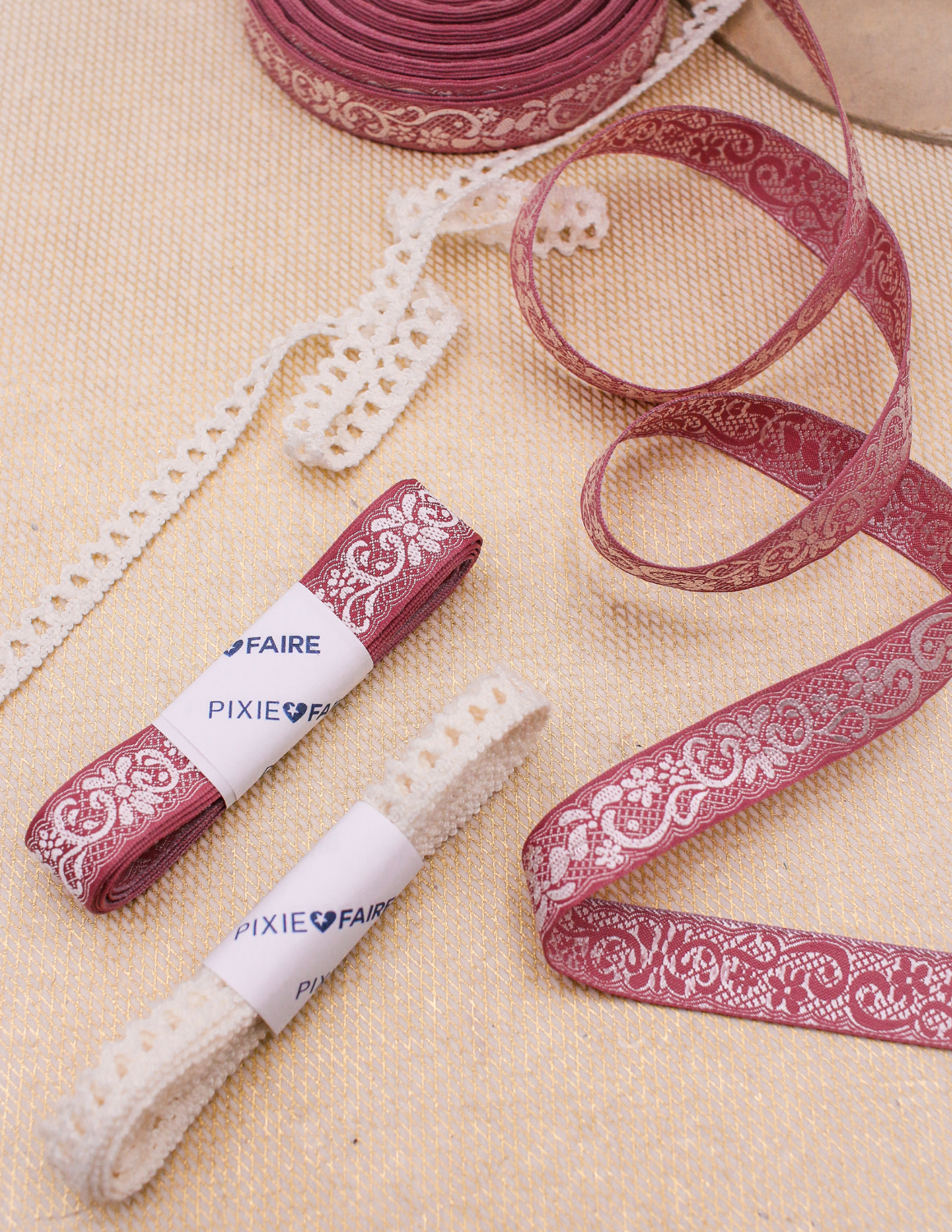 Pixie Faire Pixie Packs Pixie Packs Vintage French Trims - Mauve Pixie Faire