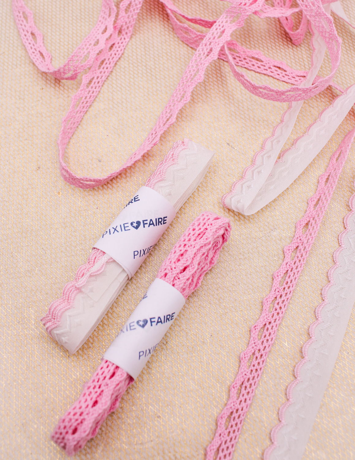 Pixie Faire Pixie Packs Pixie Packs Vintage French Trims - Pink Pixie Faire