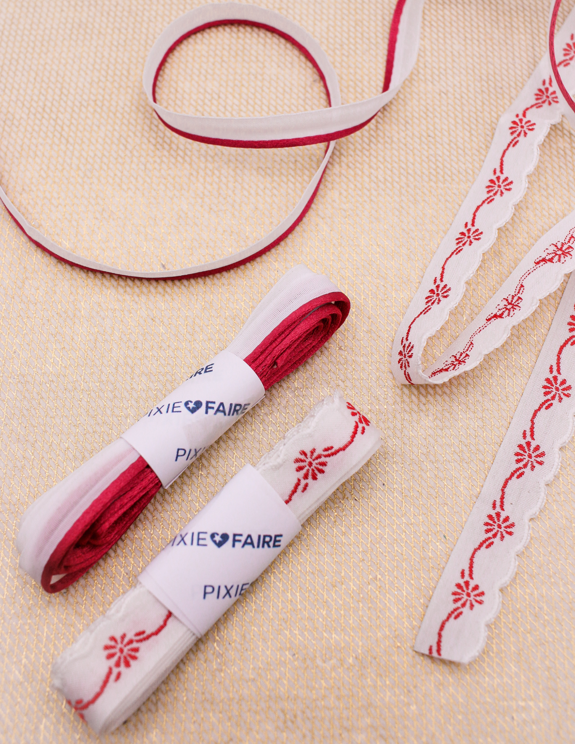Pixie Faire Pixie Packs Pixie Packs Vintage French Trims - Red Pixie Faire