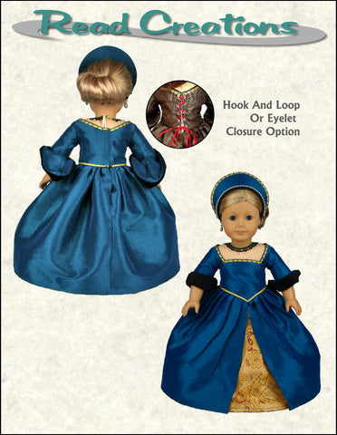 Read Creations 18 Inch Historical 3 Looks-In-One Tudor Ensemble 18" Doll Clothes Pattern Pixie Faire