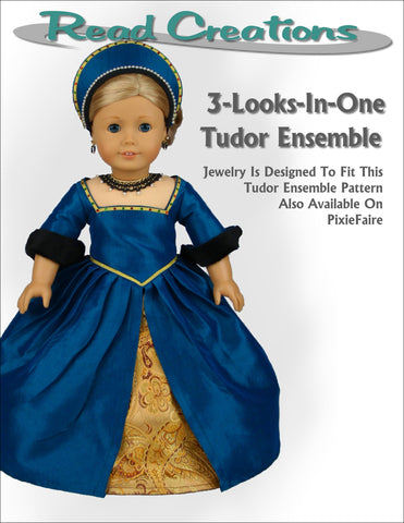 Read Creations Tutorials & Crafts Tudor Jewelry 18" Doll Jewelry Pattern Pixie Faire