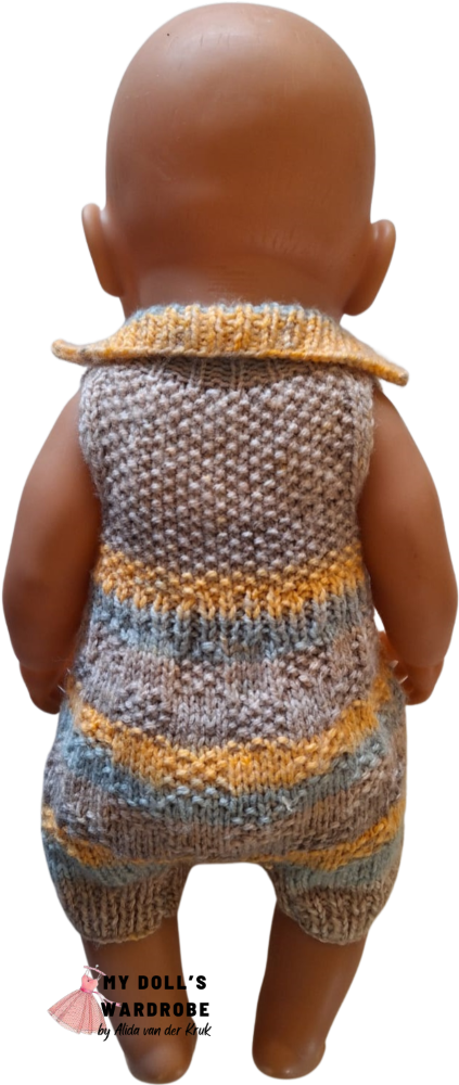 My Doll's Wardrobe Knitting Summer Romper 15-16" Baby Doll Clothes Knitting Pattern Pixie Faire