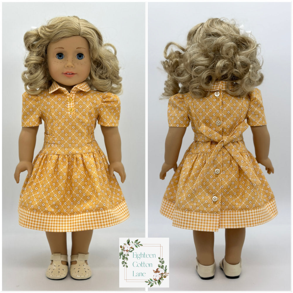 Eighteen Cotton Lane 18 Inch Historical Let's Meet the Teacher! 18" Doll Clothes Pattern Pixie Faire