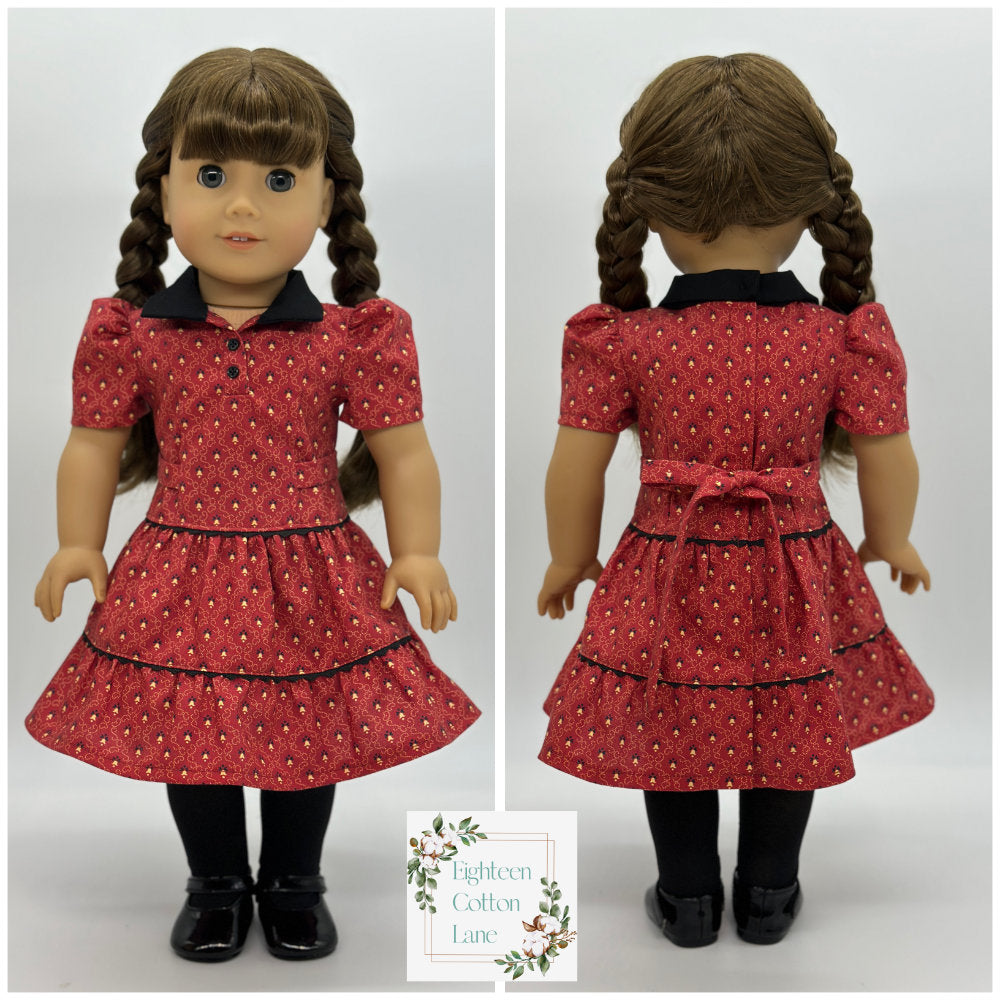 Eighteen Cotton Lane 18 Inch Historical Let's Meet the Teacher! 18" Doll Clothes Pattern Pixie Faire