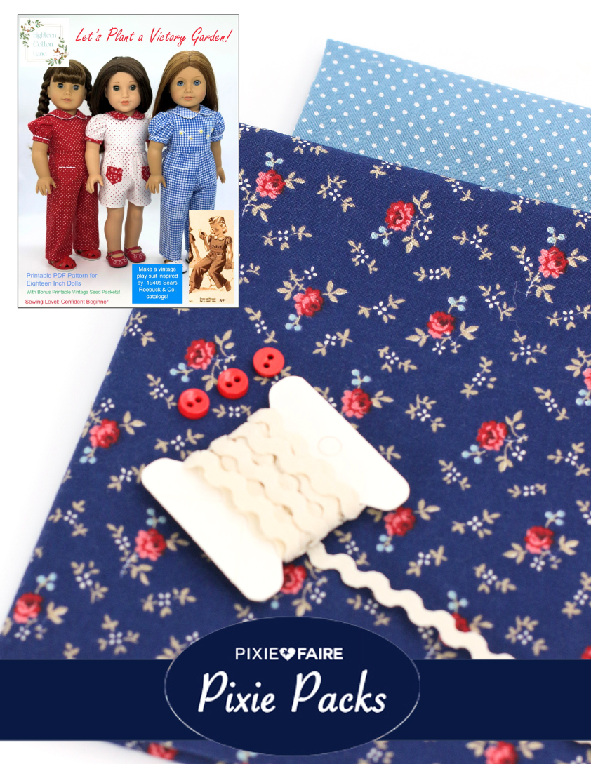 Pixie Faire Pixie Packs Limited Edition Pixie Pack Vintage Floral and Dots Pixie Faire