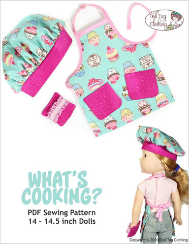 Doll Tag Clothing WellieWishers What's Cooking? 14-14.5" Doll Clothes Pattern Pixie Faire