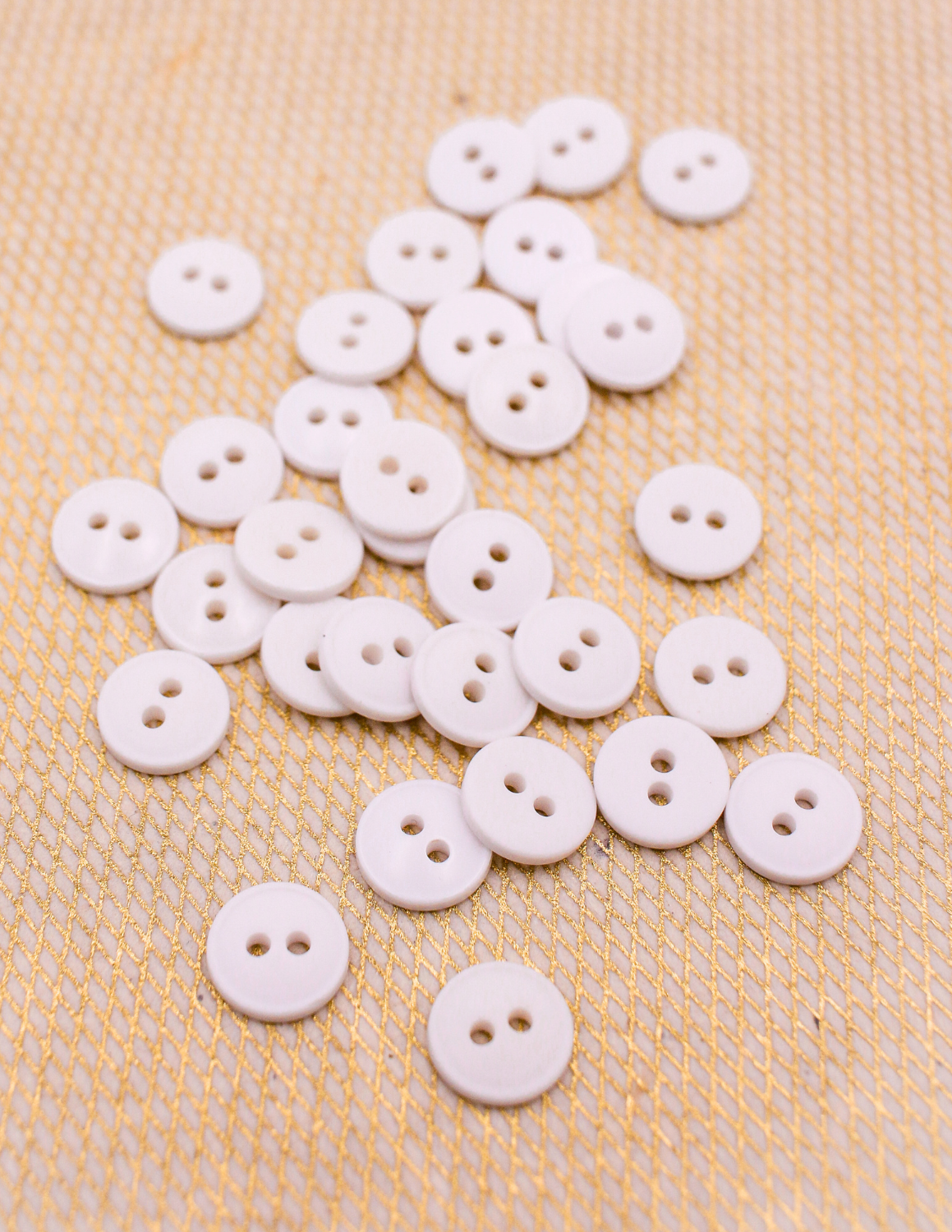 Pixie Faire Pixie Packs Pixie Packs Buttons - White 2-Hole Resin 3/8" Pixie Faire