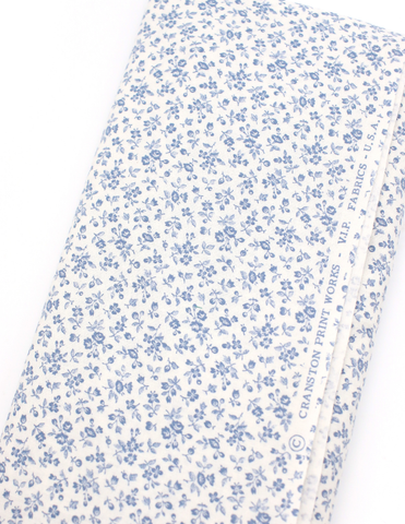 Pixie Faire Pixie Packs Fabric 1 Yard Pre-Cut - Cranston Paintwork's VIP Dainty Blue Floral Pixie Faire