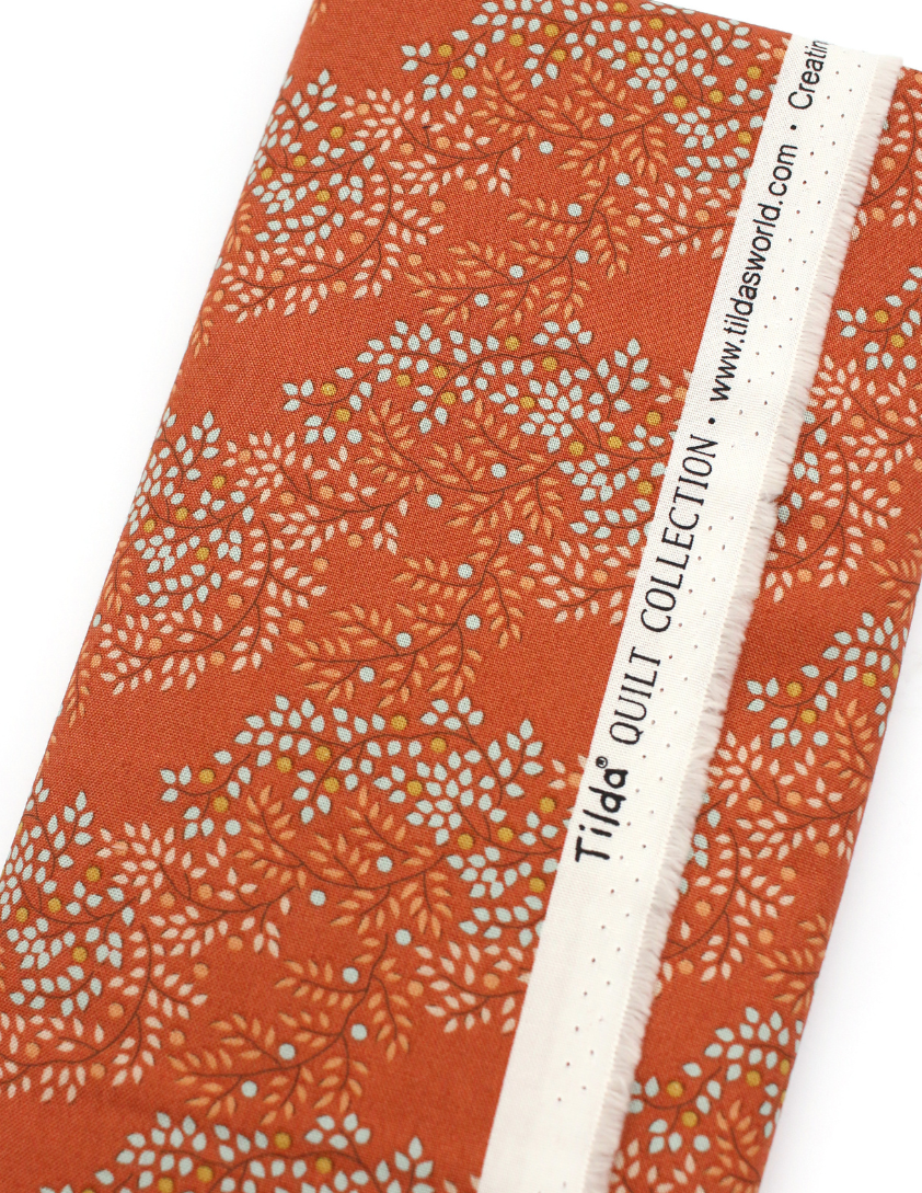 Pixie Faire Pixie Packs Fabric 1 Yard Pre-Cut - Tilda® Berrytangle Copper Pixie Faire