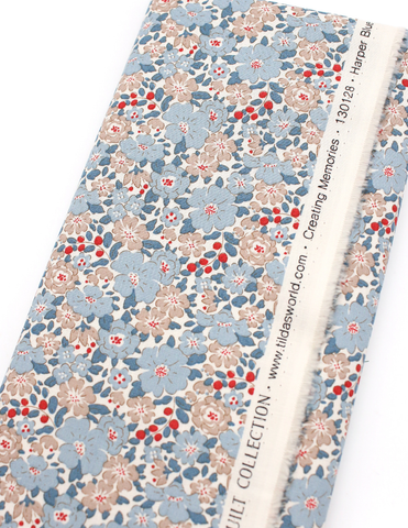Pixie Faire Pixie Packs Fabric 1 Yard Pre-Cut - Tilda® Harper Blue Pixie Faire