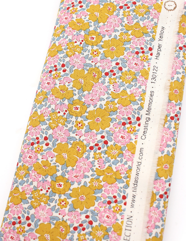 Pixie Faire Pixie Packs Fabric 1 Yard Pre-Cut - Tilda® Harper Yellow Pixie Faire