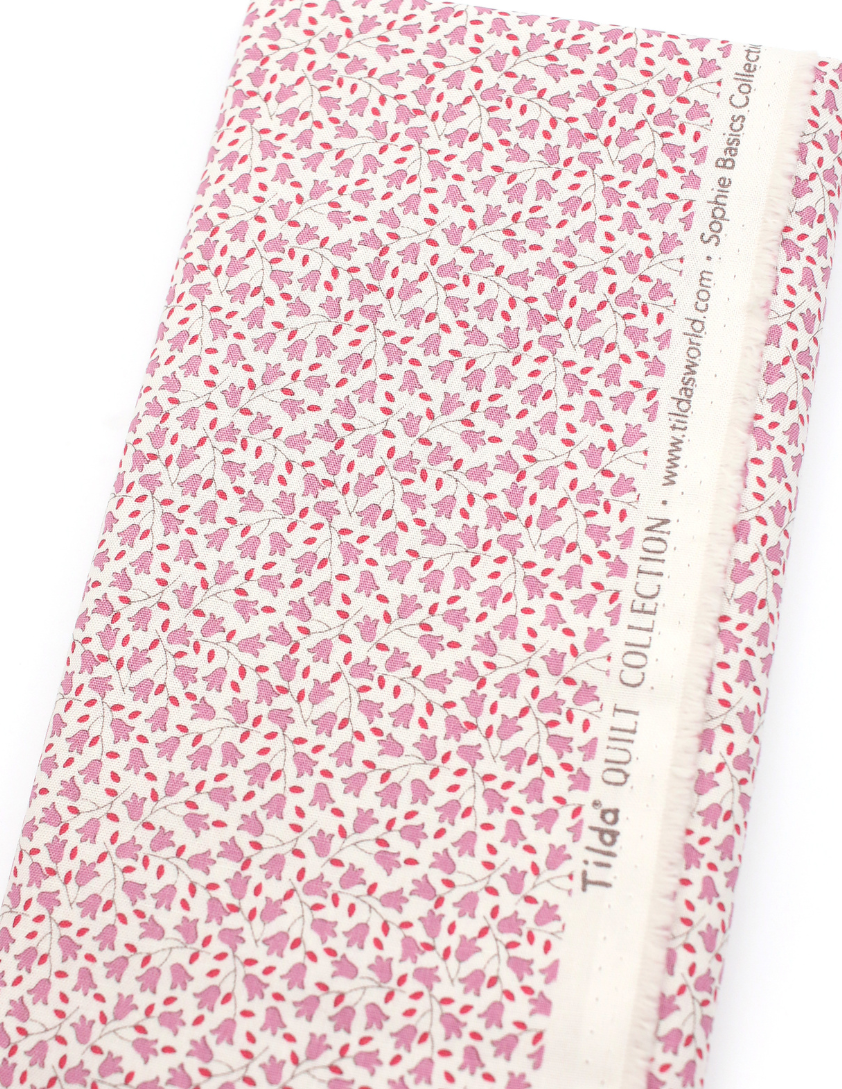 Pixie Faire Pixie Packs Fabric 1 Yard Pre-Cut - Tilda® Classics Sophie Pink Pixie Faire