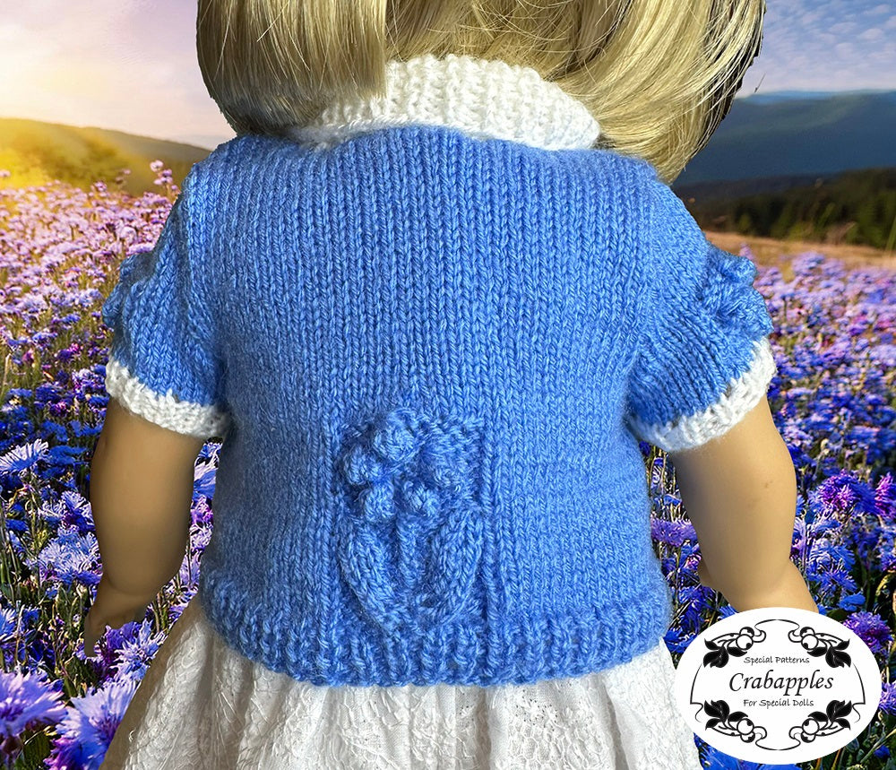 Crabapples Knitting Pocket Posies 18" Doll Clothes Knitting Pattern Pixie Faire