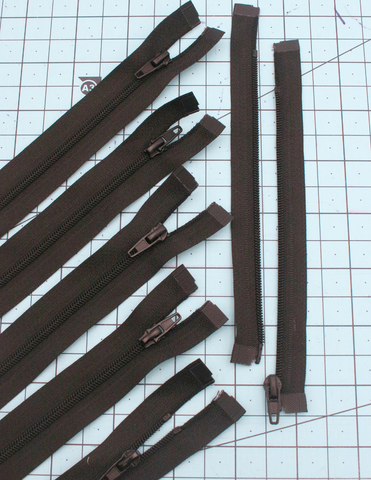 Pixie Faire Pixie Packs Pixie Packs 6" Separating Zippers For Doll Clothes Black Coil Pixie Faire
