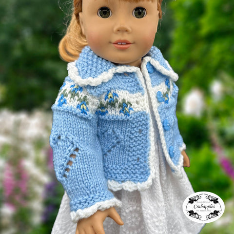 Crabapples Knitting Call Me Sweetheart 18" Doll Clothes Knitting Pattern Pixie Faire