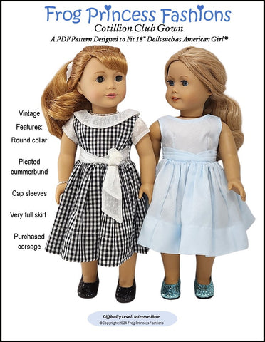 Heirloom Luncheon Doll Clothes Pattern for 18 Dolls such as American Girl®