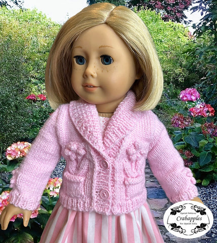 Crabapples Knitting Pocket Posies 18" Doll Clothes Knitting Pattern Pixie Faire