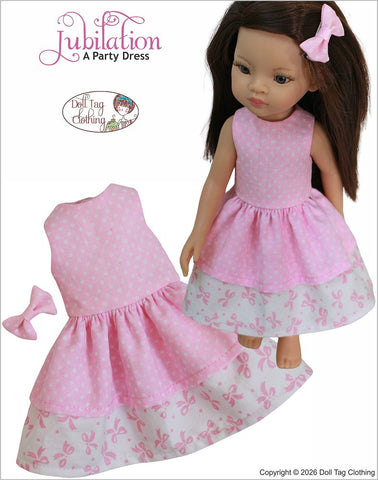 Doll Tag Clothing Paola Reina Jubilation Party Dress 13 inch Doll Clothes Pattern Pixie Faire