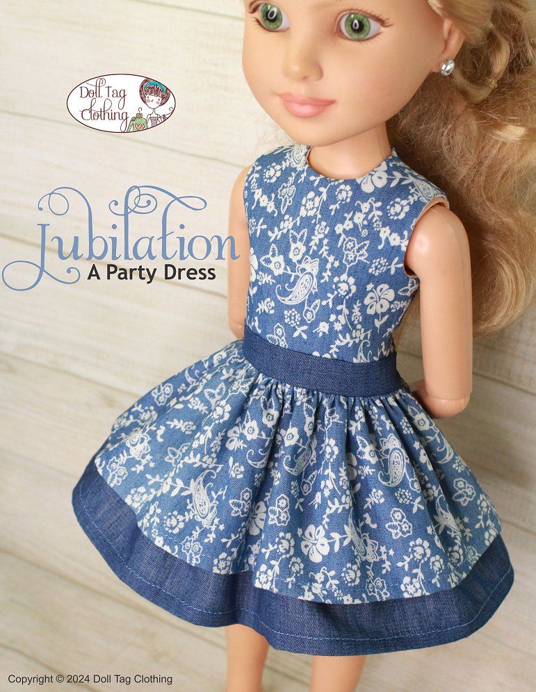 Doll Tag Clothing BFC Ink Jubilation Party Dress Doll Clothes Pattern for BFC, Ink Dolls Pixie Faire