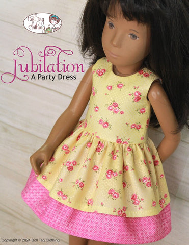 Doll Tag Clothing BFC Ink Jubilation Party Dress Doll Clothes Pattern for 16" Sasha Dolls by Gotz Pixie Faire