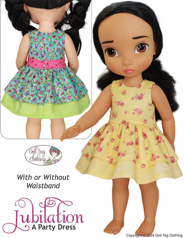 Doll Tag Clothing Disney Animator Jubilation Party Dress Pattern for Disney® Animator dolls Pixie Faire
