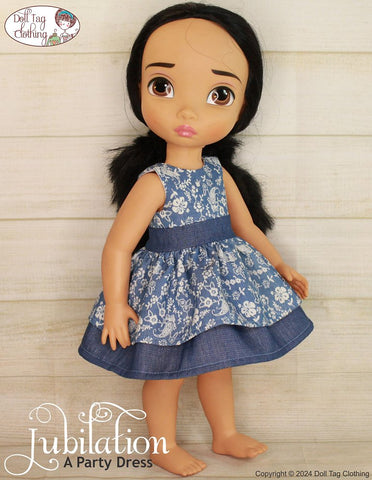 Doll Tag Clothing Disney Animator Jubilation Party Dress Pattern for Disney® Animator dolls Pixie Faire