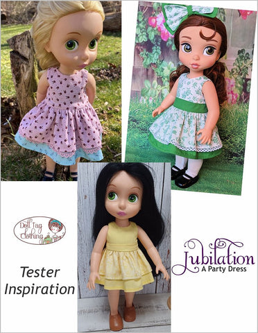 Doll Tag Clothing Disney Animator Jubilation Party Dress Pattern for Disney® Animator dolls Pixie Faire