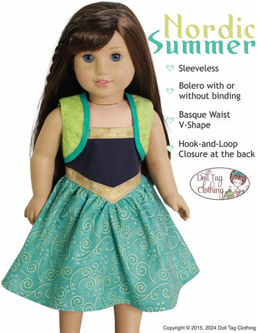 Doll Tag Clothing 18 Inch Modern Nordic Summer 18" Doll Clothes Pattern Pixie Faire