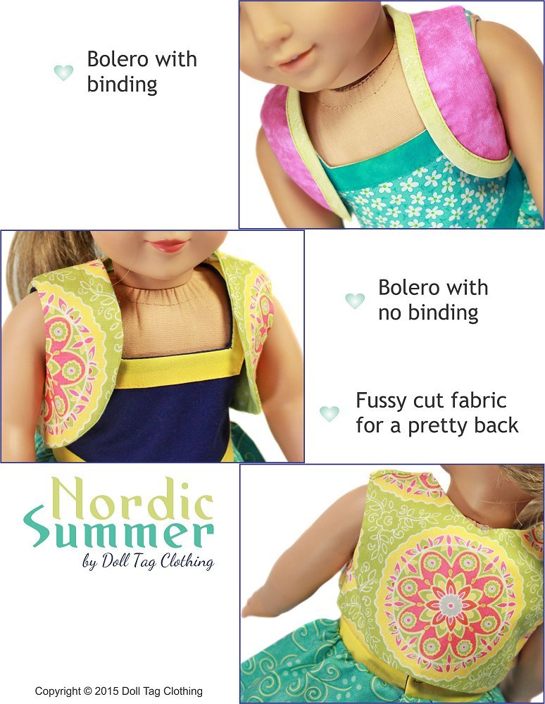 Doll Tag Clothing 18 Inch Modern Nordic Summer 18" Doll Clothes Pattern Pixie Faire