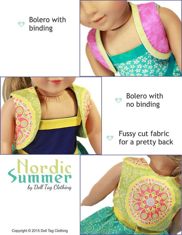 Doll Tag Clothing 18 Inch Modern Nordic Summer 18" Doll Clothes Pattern Pixie Faire