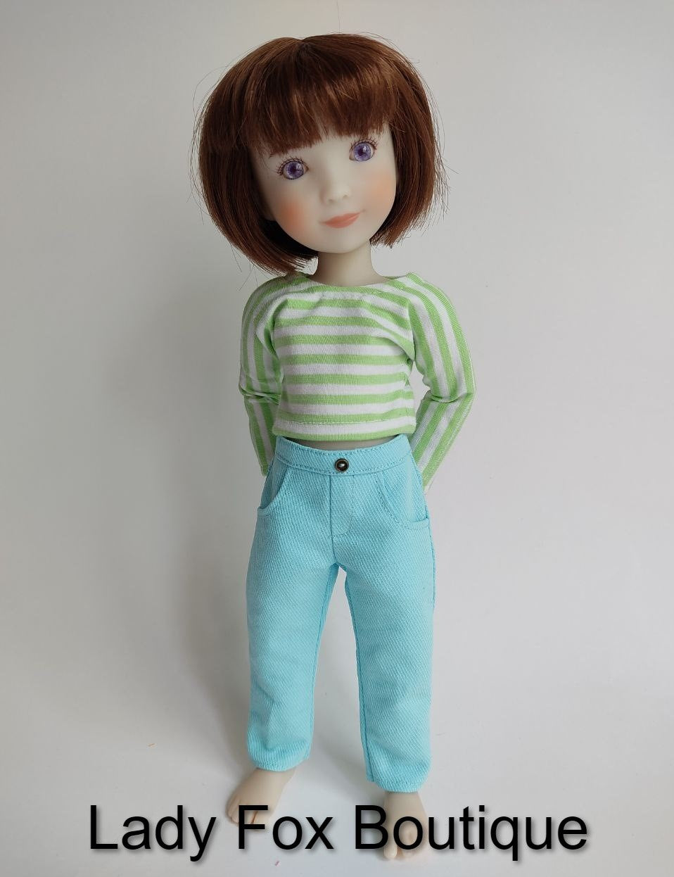 Lady Fox Boutique Siblies Tanya Jeans Doll Clothes Pattern For 12" Siblies™ Dolls Pixie Faire