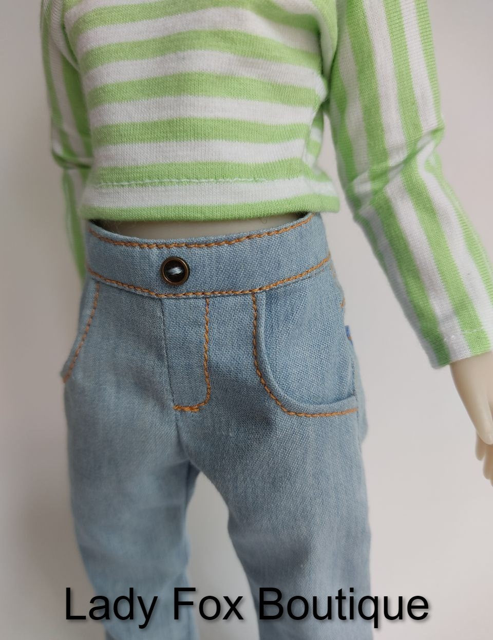 Lady Fox Boutique Siblies Tanya Jeans Doll Clothes Pattern For 12" Siblies™ Dolls Pixie Faire