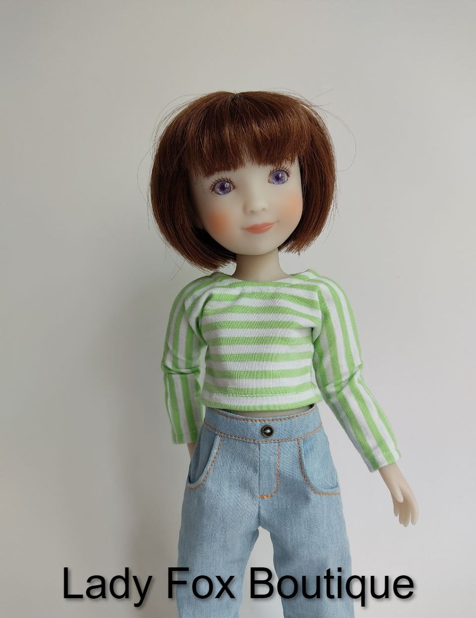 Lady Fox Boutique Siblies Tanya Jeans Doll Clothes Pattern For 12" Siblies™ Dolls Pixie Faire