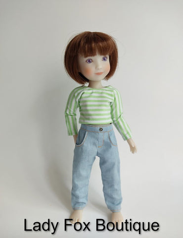 Lady Fox Boutique Siblies Tanya Jeans Doll Clothes Pattern For 12" Siblies™ Dolls Pixie Faire