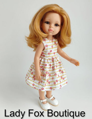 Lady Fox Boutique Paola Reina Tiny Charmer Dress Doll Clothes Pattern For 13 Inch Paola Reina Dolls Pixie Faire