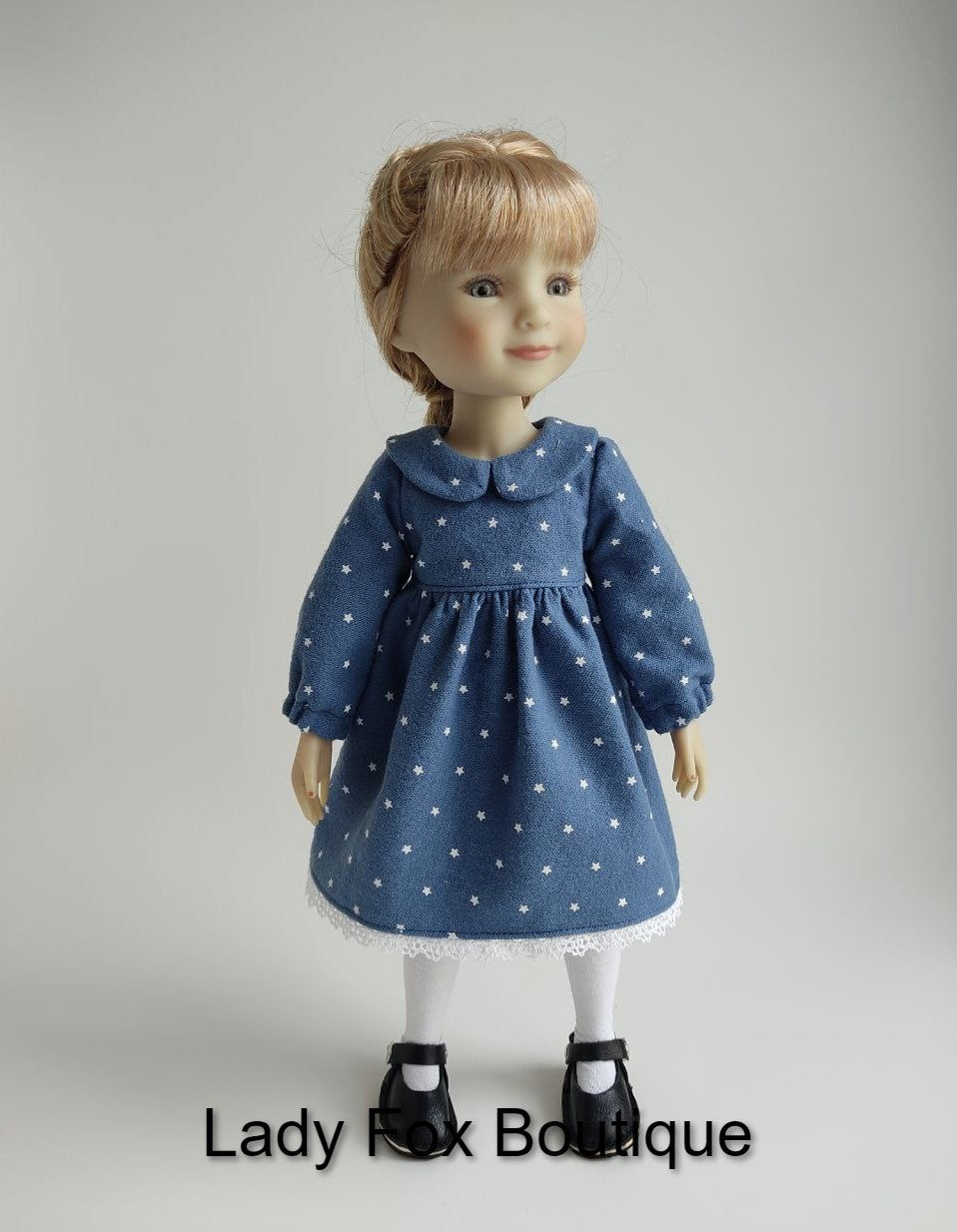 Lady Fox Boutique Ruby Red Fashion Friends Cozy Autumn Dress 14.5-15 Inch Doll Clothes Pattern Pixie Faire