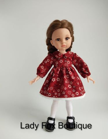 Lady Fox Boutique Paola Reina Cozy Autumn Dress Doll Clothes Pattern For 13 Inch Paola Reina Dolls Pixie Faire